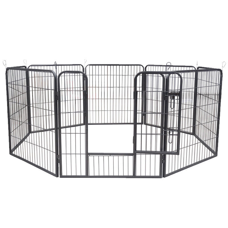 RECINTO PER CANE GATTO PIEGHEVOLE ESTERNO DA GIARDINO 8 PANNELLI 80x80CM