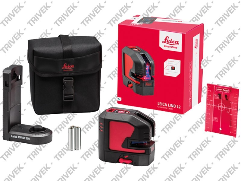 Livella Laser Raggio Rosso LINO L2S-1 con Batterie Alcaline LEICA