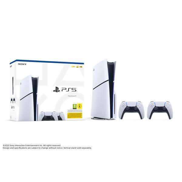 Sony Ps5 1tb Standard Slim White + 2 Controller Dualsense R_0194_458836