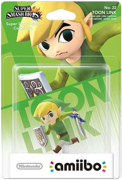 NINTENDO AMIIBO Toon Link (Legend of Zelda) Super Smash Bros. Character Figure