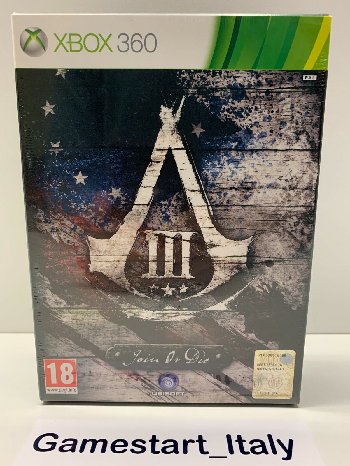 ASSASSIN'S CREED III 3 JOIN OR DIE EDITION - XBOX 360 - NUOVO SIGILLATO PAL