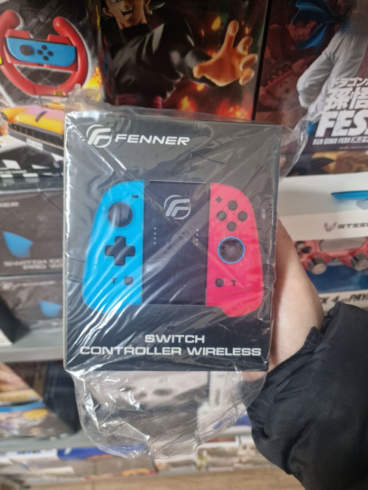 JOY CON FENNER SWITCH CONTROLLER WIRELESS ROSSO BLU NUOVO SIGILLATO