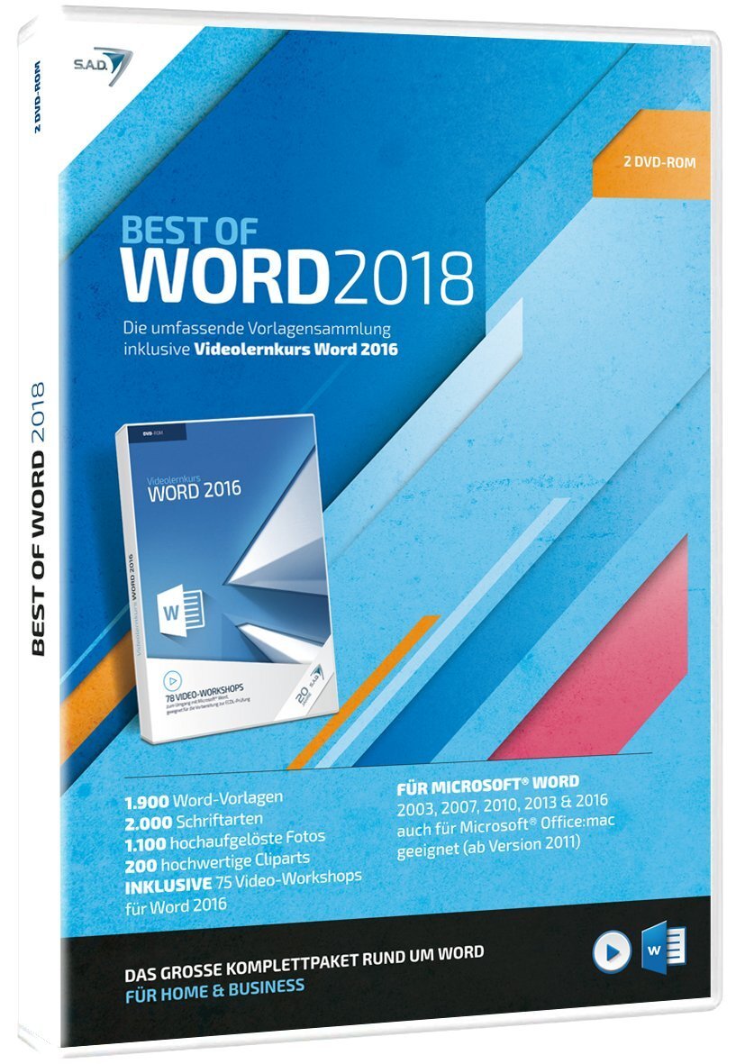 S.A.D Best of Word (2018) mit Videolernkurs (2 CDs) (PC)