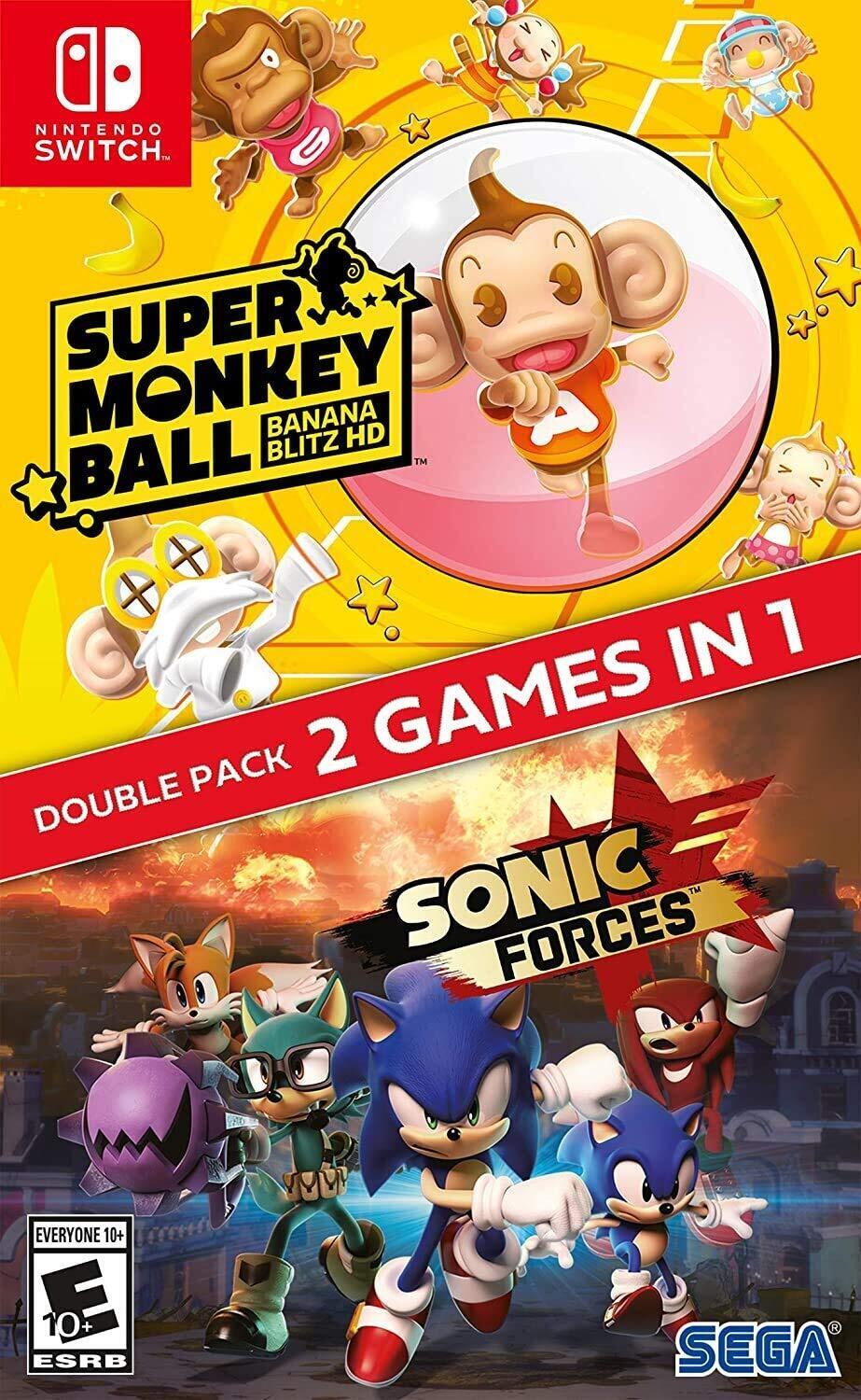 Sonic Forces + Super Monkey Ball: Banana Blitz HD Double Pack  (Nintendo Switch)