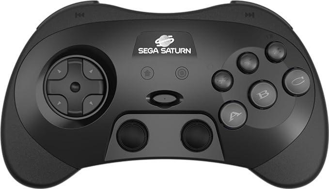 Retrobit SEGA Saturn 2.4Ghz Pro Nero Nuovo