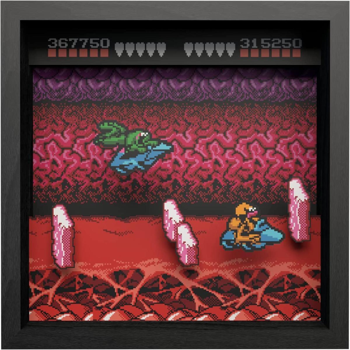 Pixel Frames - Battletoads Nes Turbo Tunnel - 23x23 CM Nuovo
