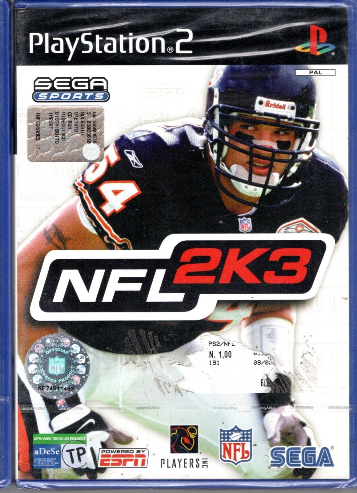 Gioco NEW SEALED Play Station 2 PS2 NFL 2K3 ITA