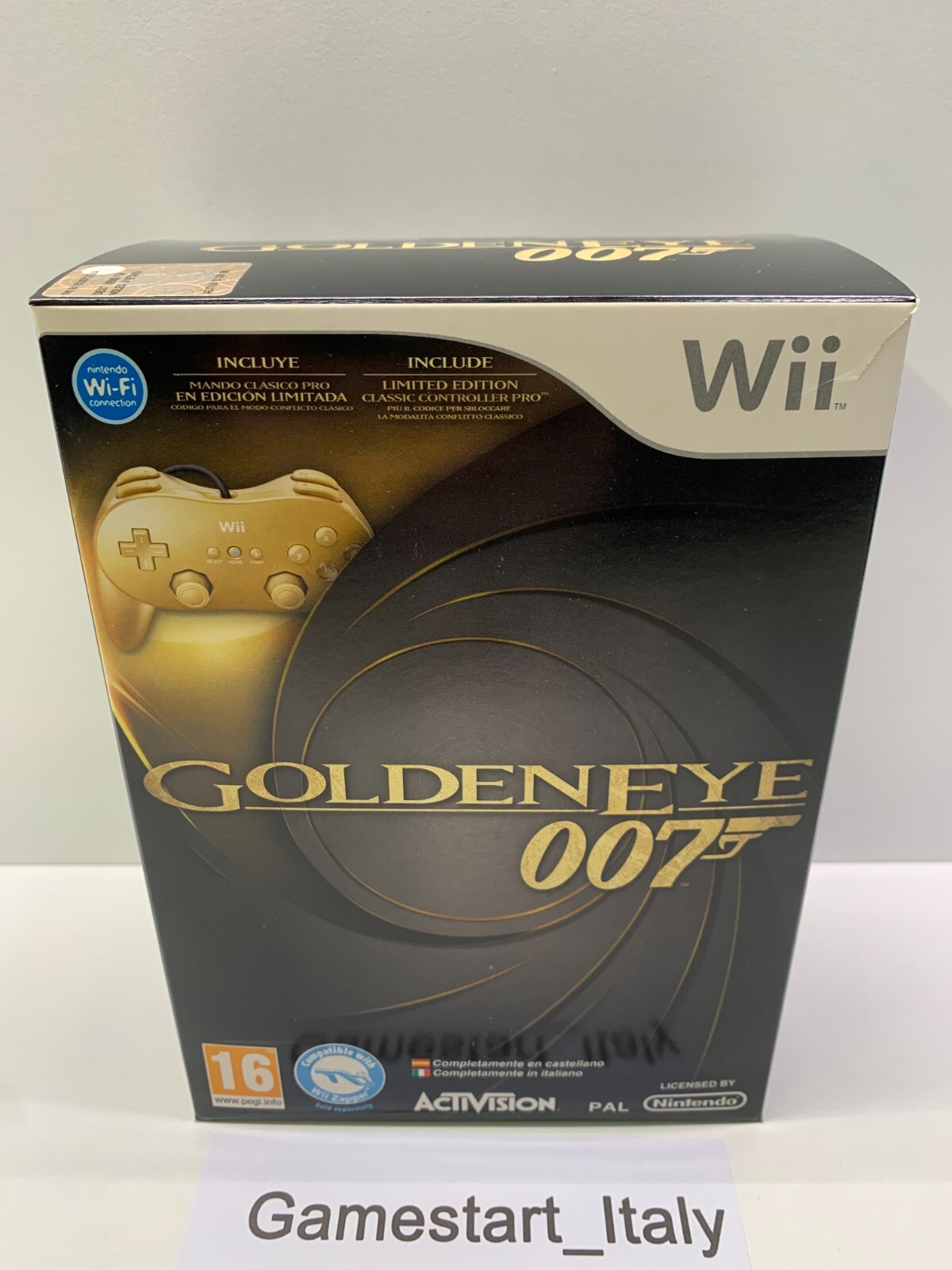 GOLDENEYE 007 + CLASSIC CONTROLLER PRO LIMITED EDITION GOLD - NINTENDO WII - NEW