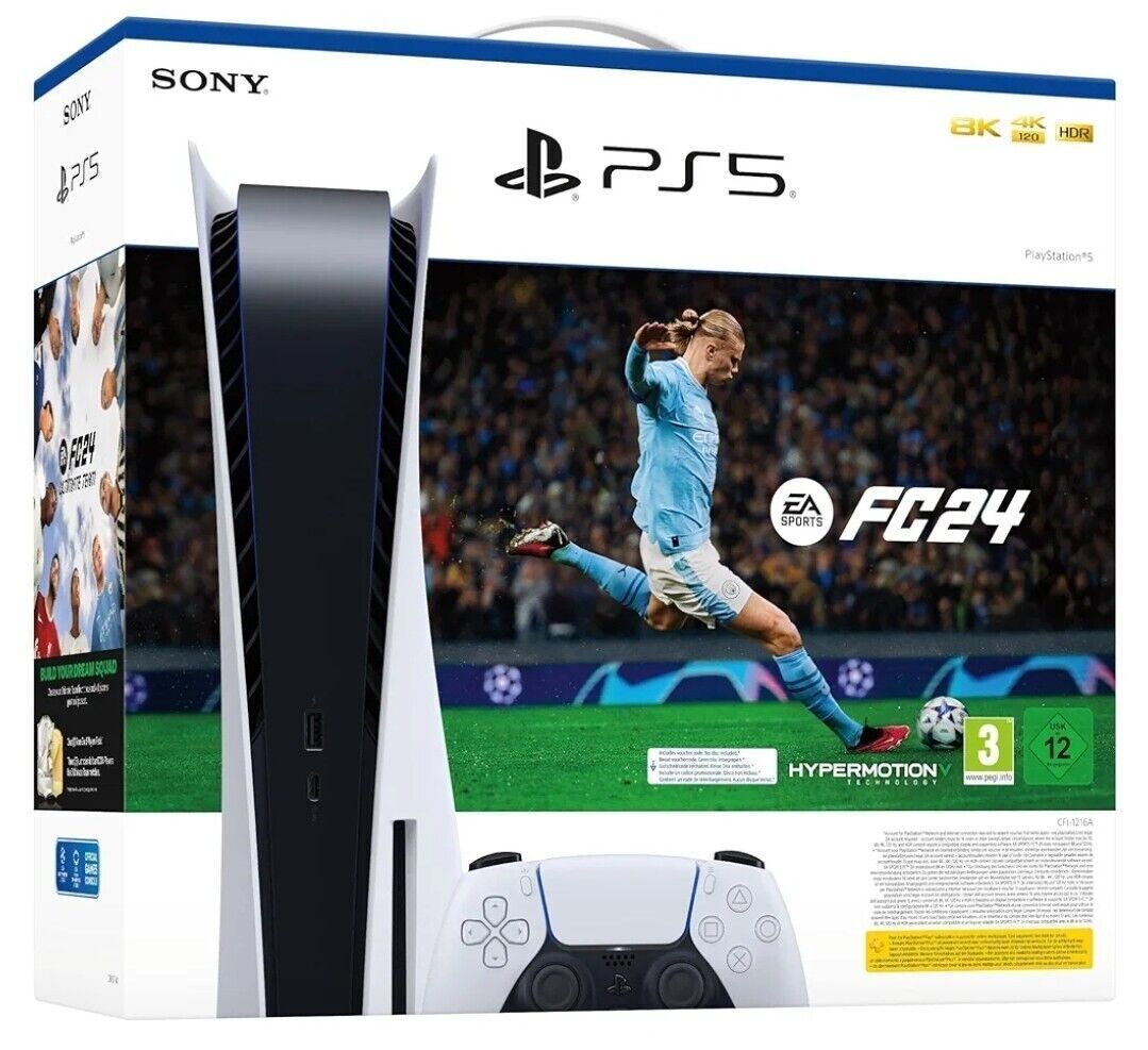 Sony PS5 Blu-Ray Edition Console EA SPORTS FC 24 Bundle - Bianco