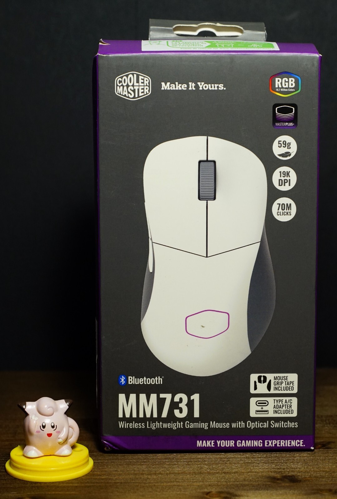 COOLER MASTER MM731 59g Mouse Gaming Wireless rgb Bianco White
