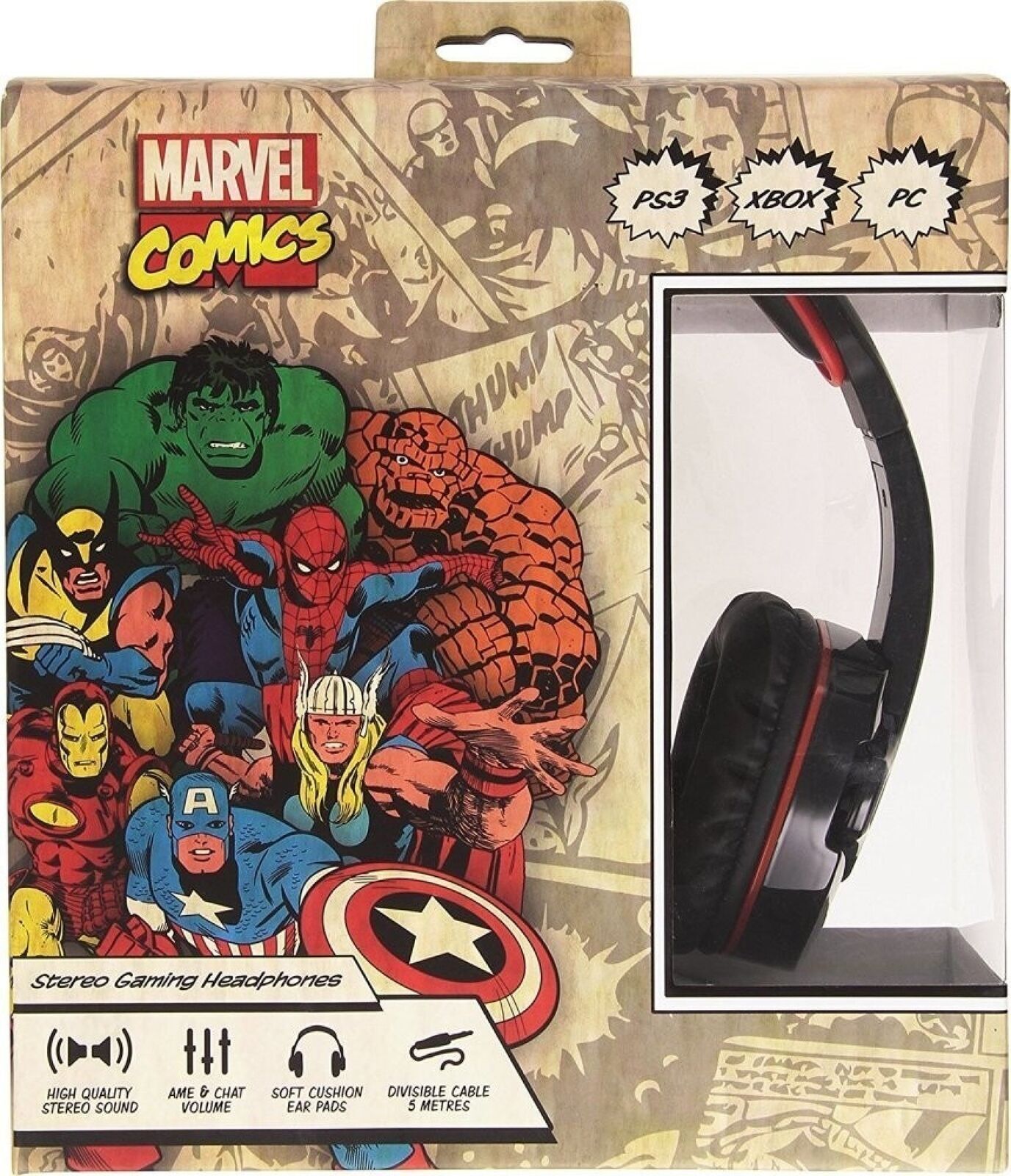 Cuffie a padiglione Marvel Comics - Nero