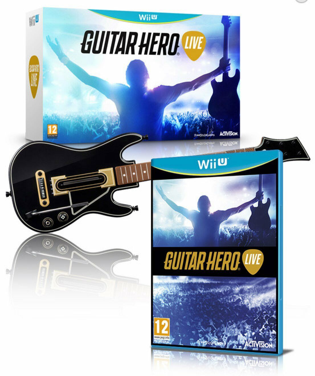 Guitar Hero Live +chitarra NINTENDO WiiU Wii U EDIZIONE ITALIANA NUOVO w/SEALS