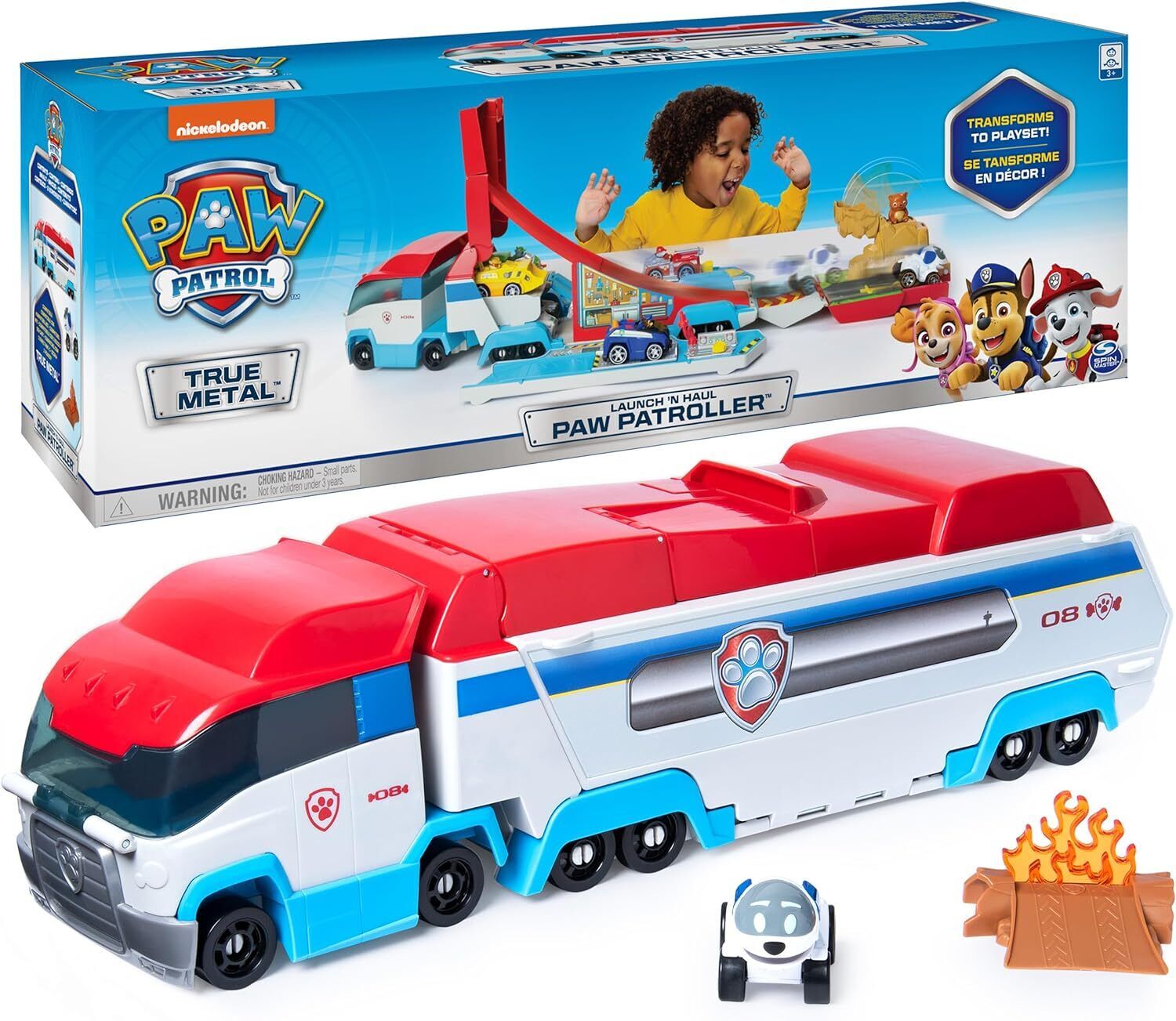 Paw Patrol, Veicolo Patroller Pista Die Cast 2in1