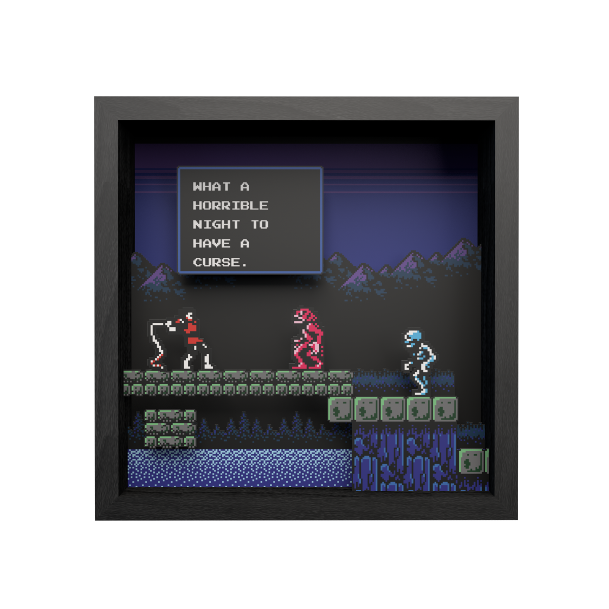 Pixel Frames - Castlevania Horrible Night - 23x23 CM Nuovo