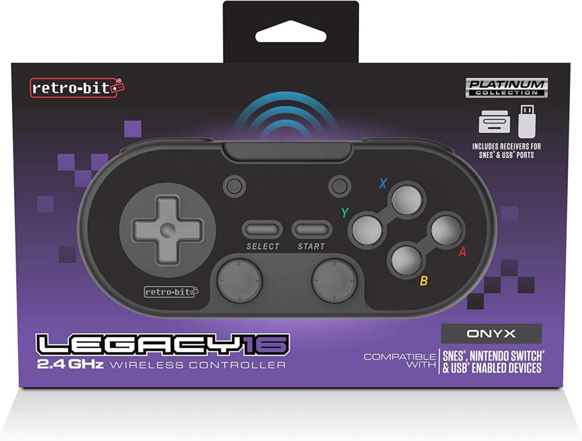 Retro-bit Legacy 16 Senza Filo & USB - Nero ( Vari Dongles & Snes Inclusi) Nuovo