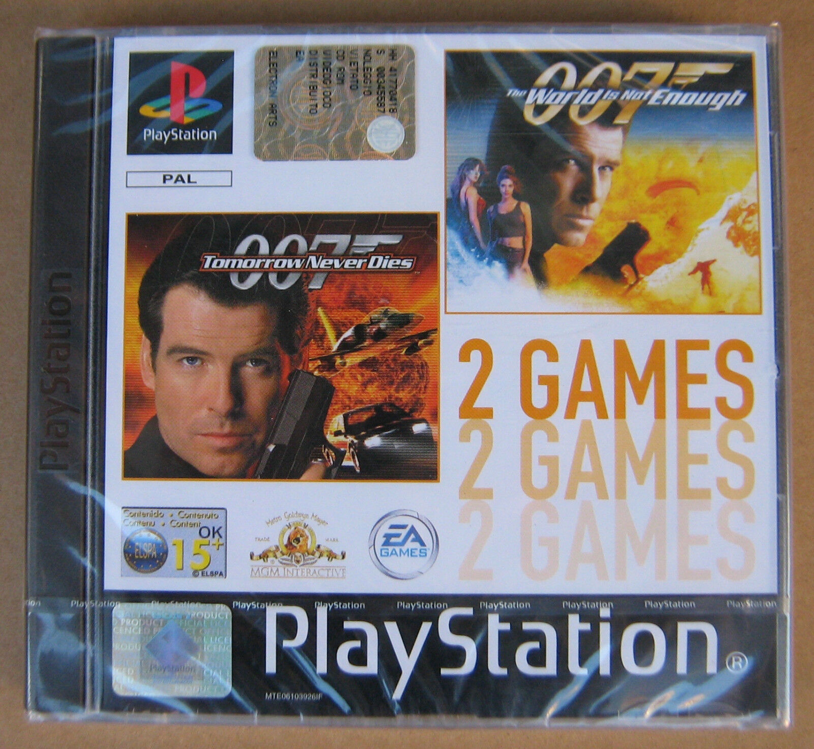 2games 007 World is not Enough + Tomorrow Never Dies PS1 PSX PSONE NEW&SEALED