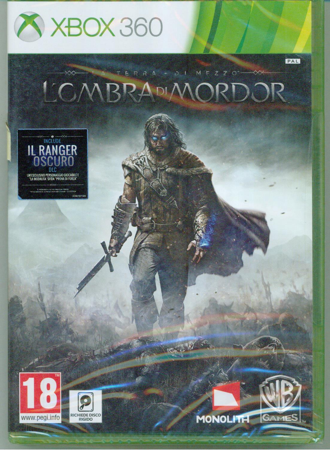 XBOX 360 - La Terra di Mezzo - L'Ombra di Mordor + DLC Ranger Oscuro ITA - NUOVO