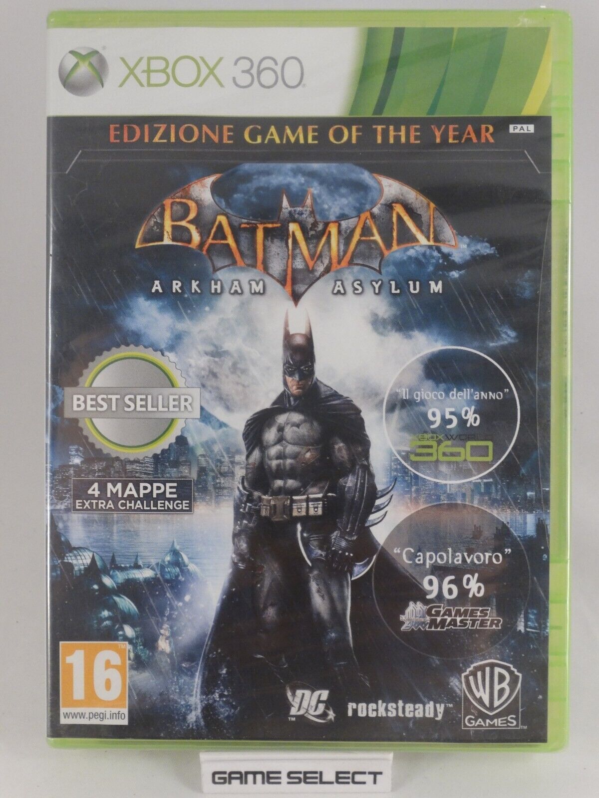 BATMAN ARKHAM ASYLUM GAME OF THE YEAR EDITION XBOX 360 PAL ITA ITALIANO NUOVO