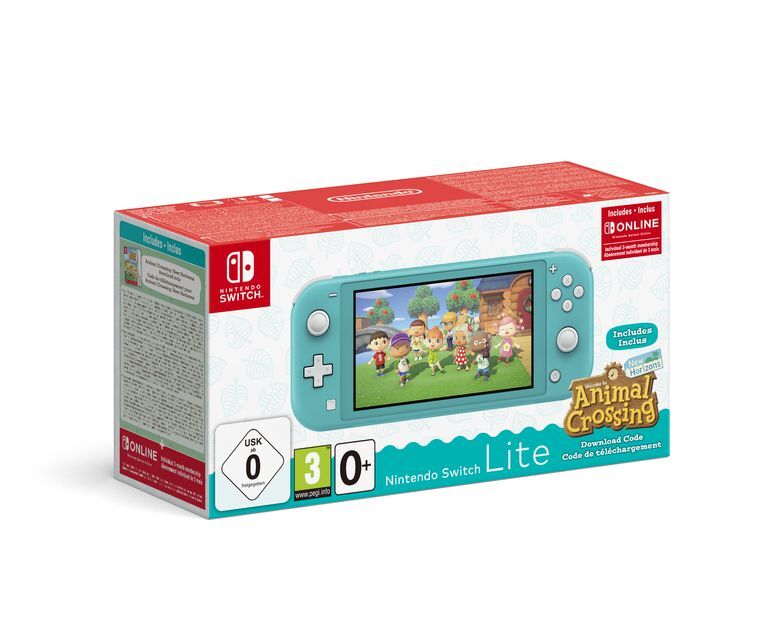 Nintendo Switch Lite (Turquoise) Animal Crossing: New Horizons Pack + NSO 3 mont