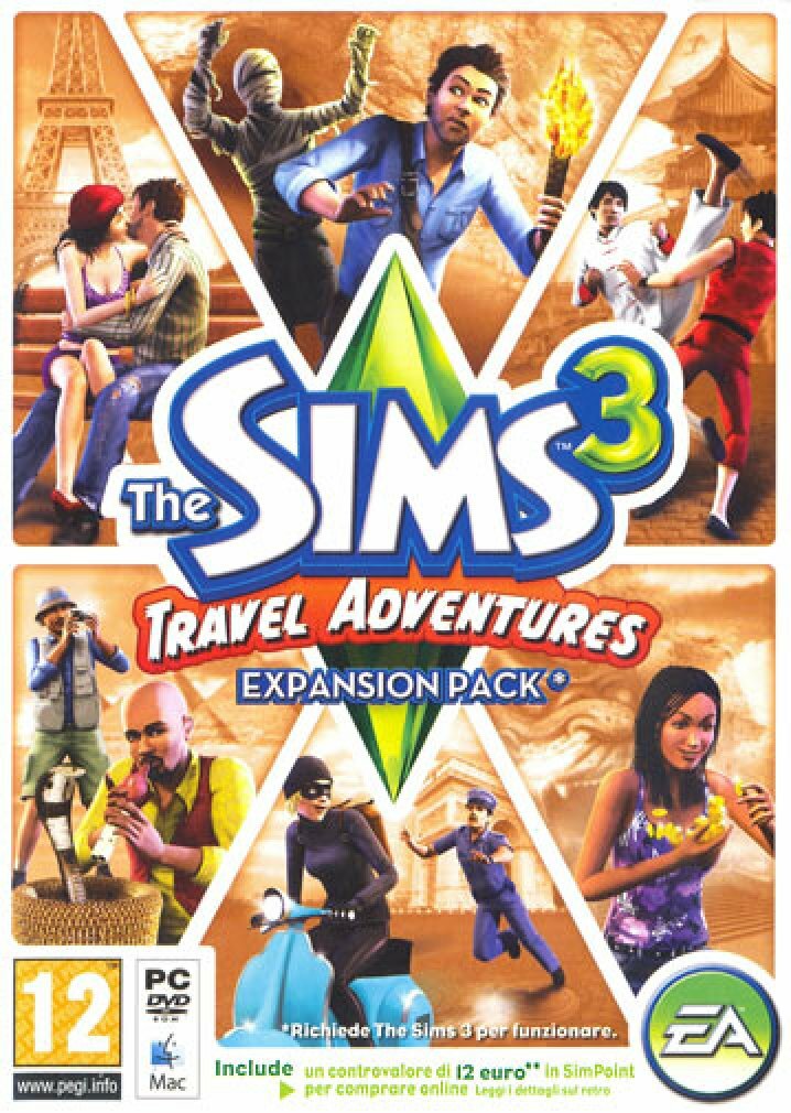 The Sims 3: Travel Adventures Expansion Pack PCDVD edizione italiana sigillato