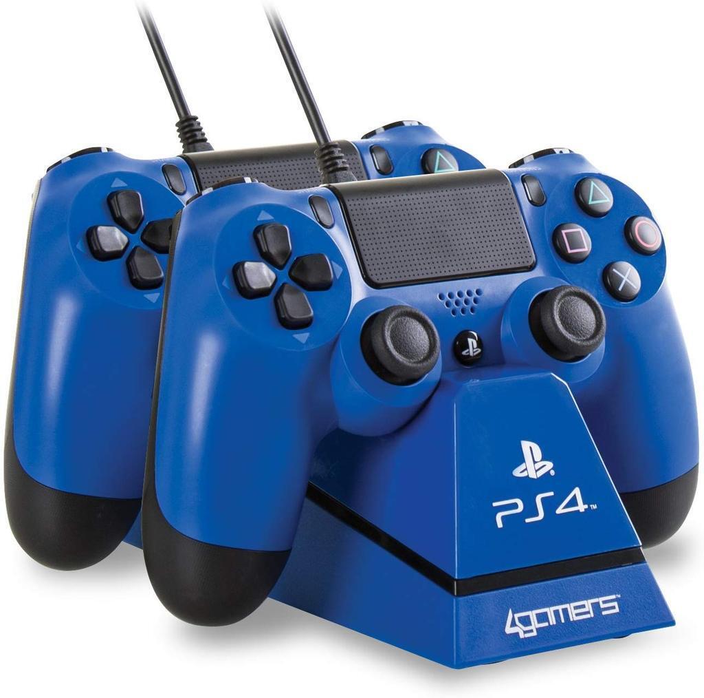4GAMERS BASE RICARICA CONTROLLER PLAY STATION 4 CARICATORE DUALSHOCK PS4 DOPPIO