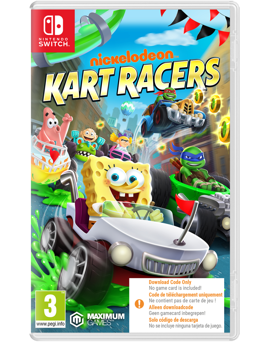 Nickelodeon Kart Racers Nintendo Interruttore (Codice Di Download) Nuovo