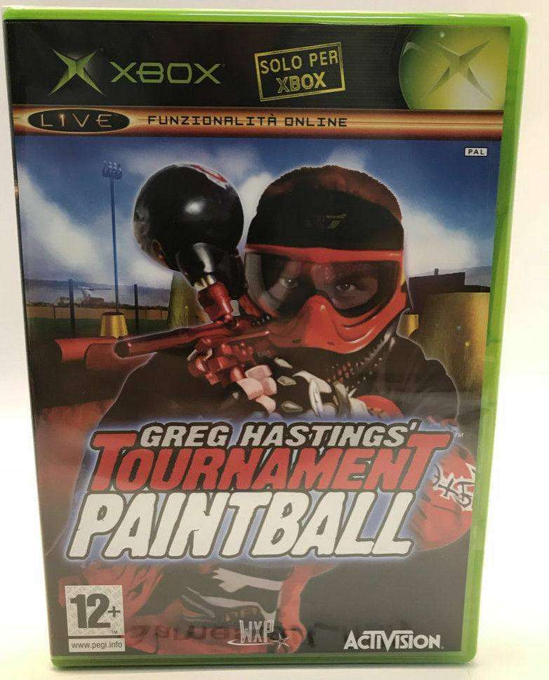GREG HASTINGS TOURNAMENT PAINTBALL XBOX NUOVO SIGILLATO ITA NEW RARO PAL VERSION