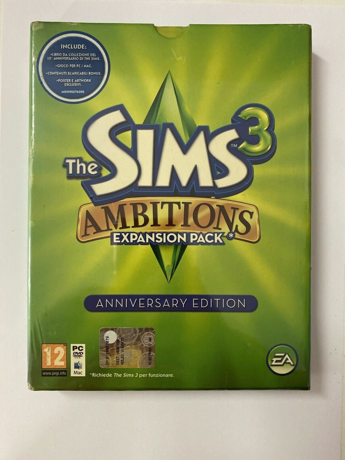 THE SIMS 3 AMBITIONS ANNIVERSARY EDITION - ESPANSIONE (PC) VIDEOGIOCO NUOVO