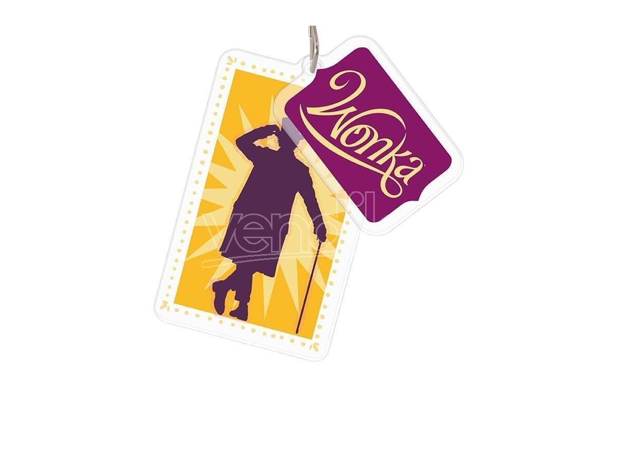 Willy Wonka Portachiavi Acrilico Willy Wonka Viola e Giallo 5,5x3,5 cm AbyStyle