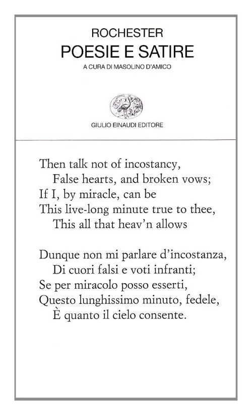 Libri Rochester John W. - Poesie E Satire