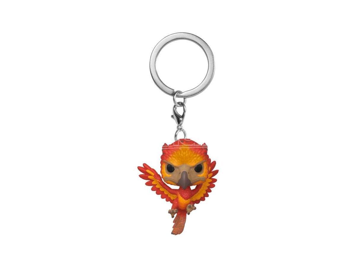 Harry Potter Pocket Pop! Portachiavi in Vinile Fawkes 4 Cm Funko