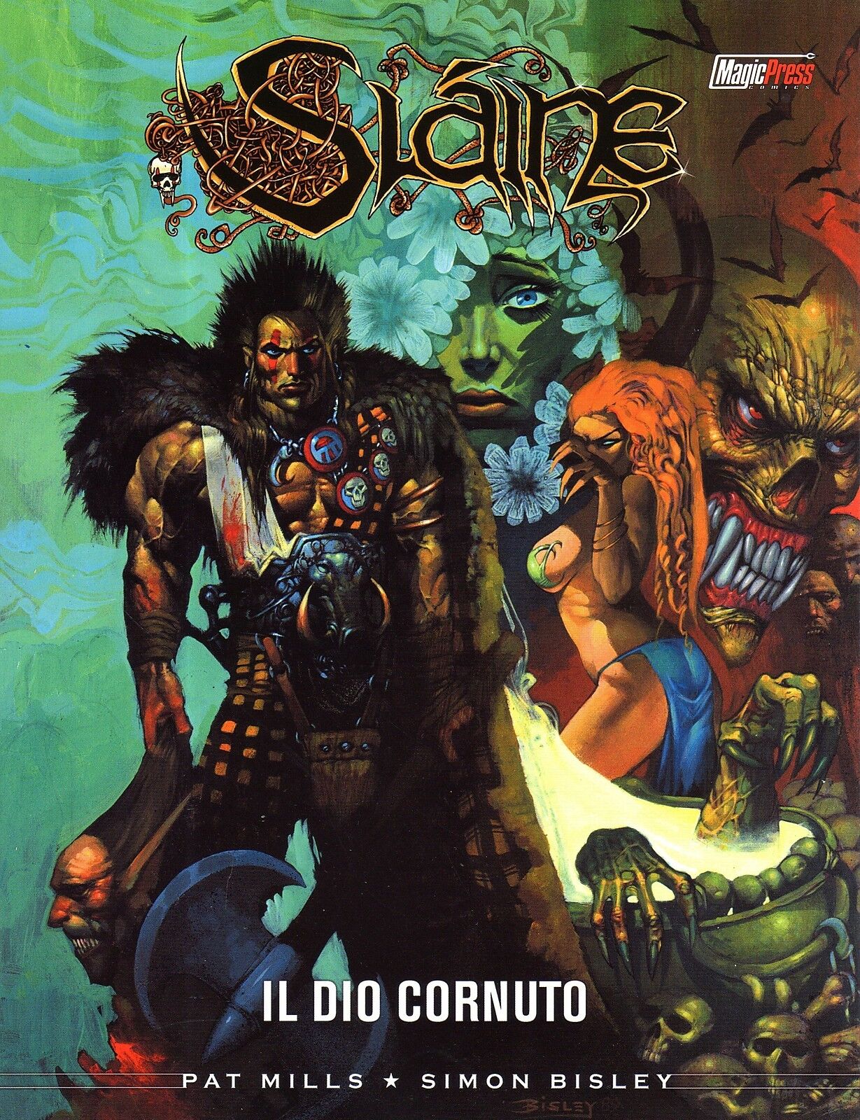 SLAINE: IL DIO CORNUTO, Simon Bisley Pat Mills, ed. Magic Press  SCONTATO del50%