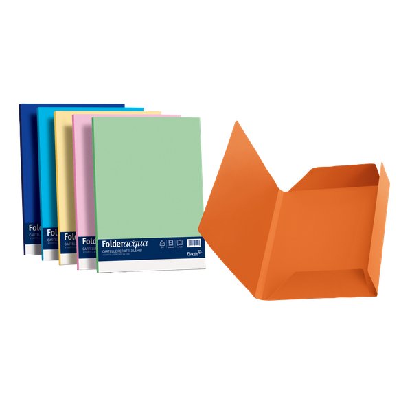 Cartellina in Cartoncino Luce&Acqua Favini - 3 Lembi - 24,5x34,5 cm - 200 g - A5