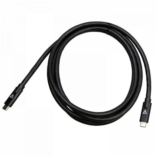 V7 - Cables CAVO USB-C 3.1 GEN2 2M NERO VIDEO DATA PWR 4K60HZ 10GBPS 3A