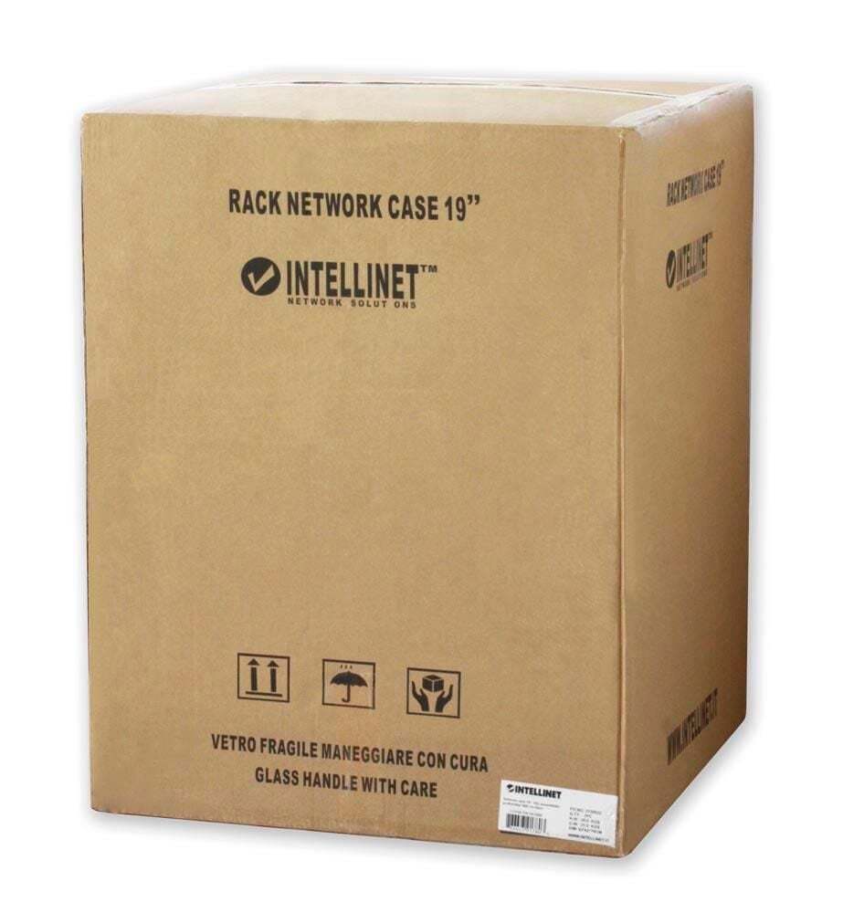 Armadio Rack 19'' a muro 20 unit&agrave; sezione unica prof. 600mm Nero