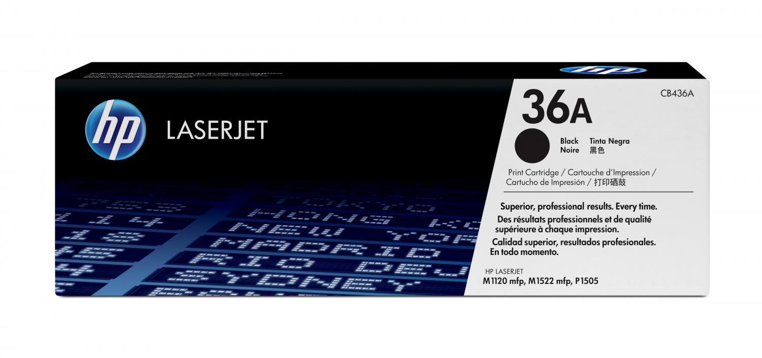 HP Toner Originale nero LaserJet 36A. HP 36A 2000 pagine CB436A