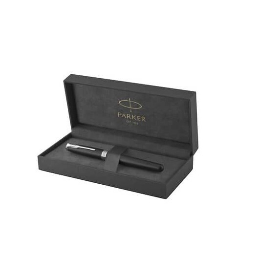 Penna stilografica Parker Sonnet punta F Parker Matt Black CT 1931521