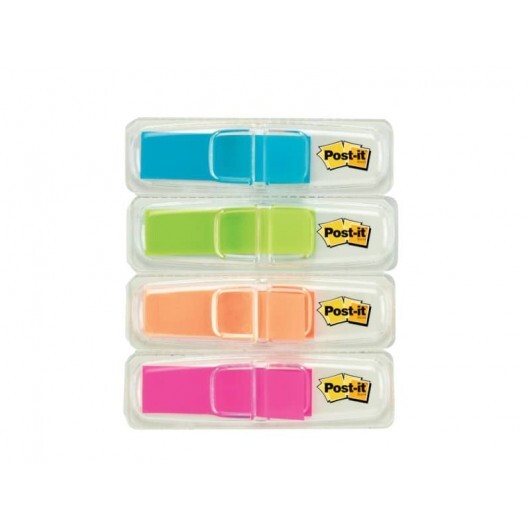 Segnapagina removibili Post-it® Index Mini con dispenser turchese, arancio, lime