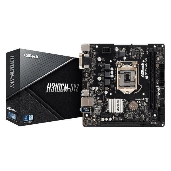 Asrock H310CM-DVS IntelÂ® H310 LGA 1151 [Socket H4] micro ATX (H310Cm-Dvs Intel