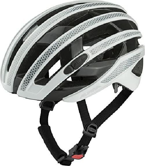 ALPINA RAVEL Reflective, Casco da Bicicletta Unisex-Adults, White Gloss, 55-59