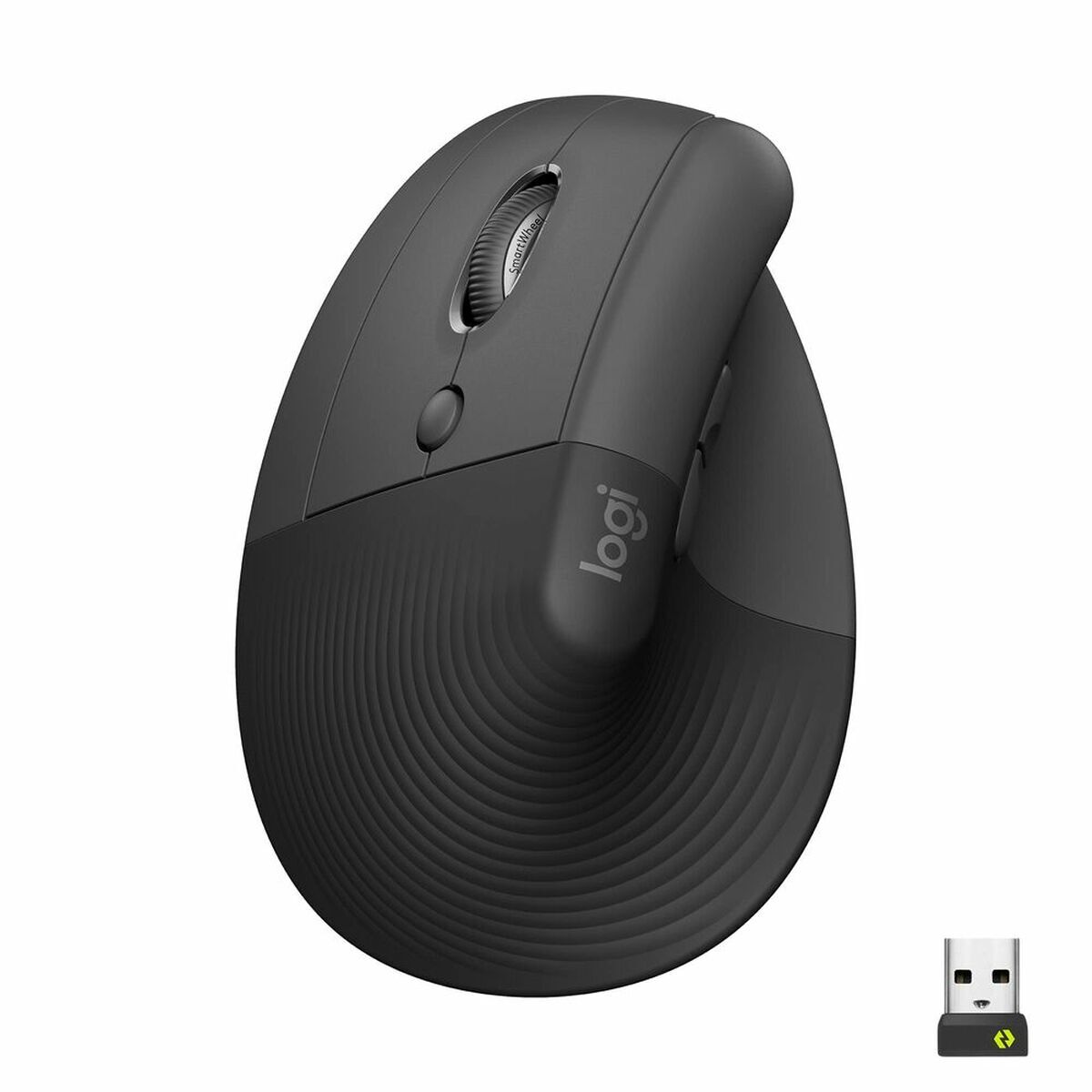 Mouse Ergonomico Ottico Logitech Lift Nero Grigio