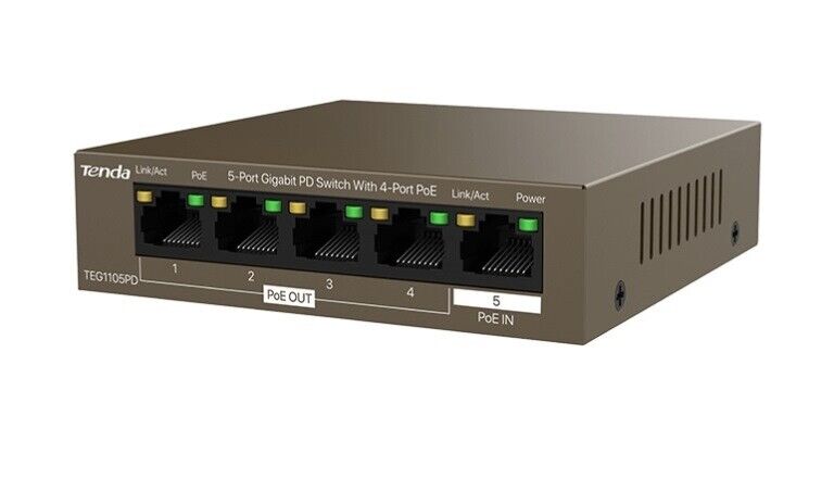 TENDA SWITCH RETE 5 PORTE 10/100/1000 TEG1105PD