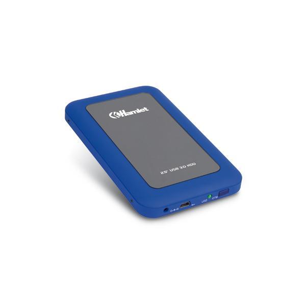 Hamlet USB 3.0 Mirror Disk box esterno per hard disk SATA 2,5'' blu