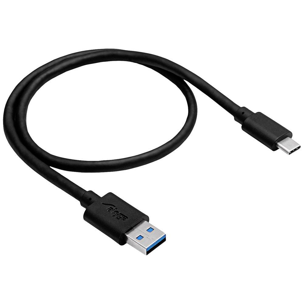 Akyga Cavo USB Spina USB-A, Spina USB-C® 1.00 m Nero AK-USB-15