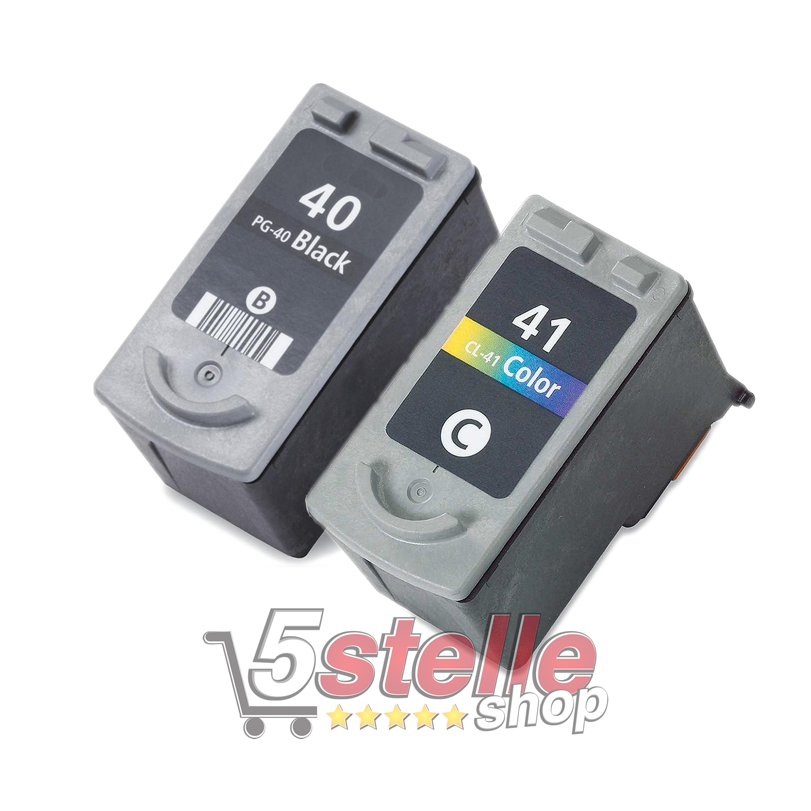 CARTUCCE NERO+COLORE PG-40 CL-41 PER CANON PIXMA IP1800 IP1900 IP2200 IP2500