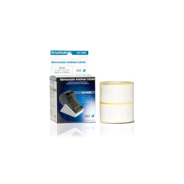 Seiko Instruments - Consumables SLP-R2RL WHITE LABEL REMOVABLE 28X89MM 130 LAB/R