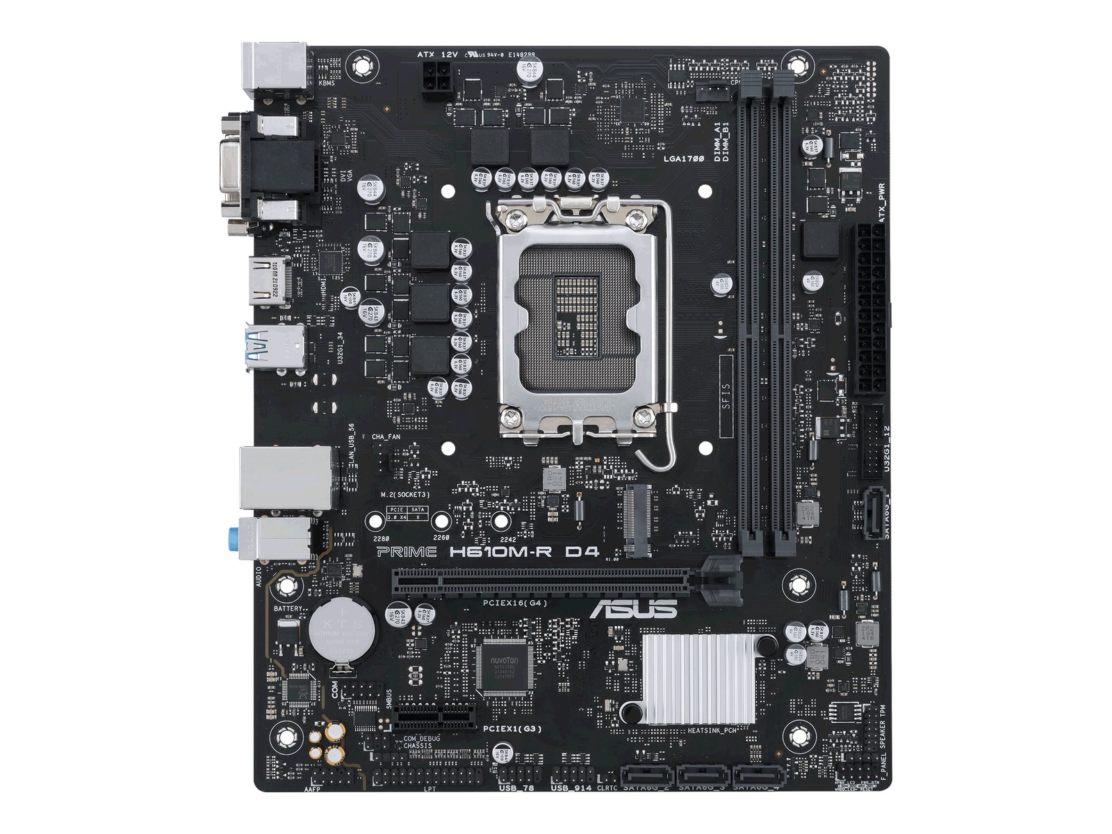ASUS PRIME H610M-R D4 Intel LGA 1700 Intel® Celeron® Intel® 90MB1B40-M0ECY0