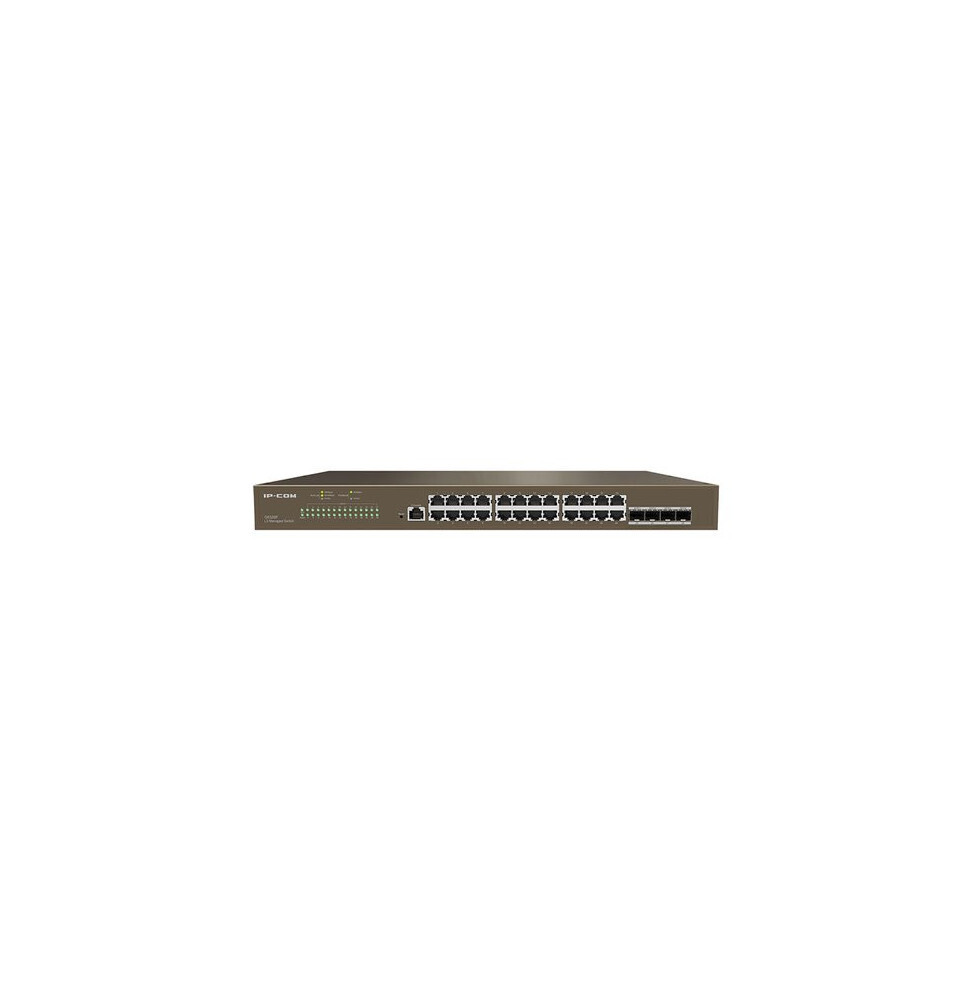 SWITCH IP-COM G5328F 24P GIGABIT+4P SFP 1P Console. L3 Cloud Managed