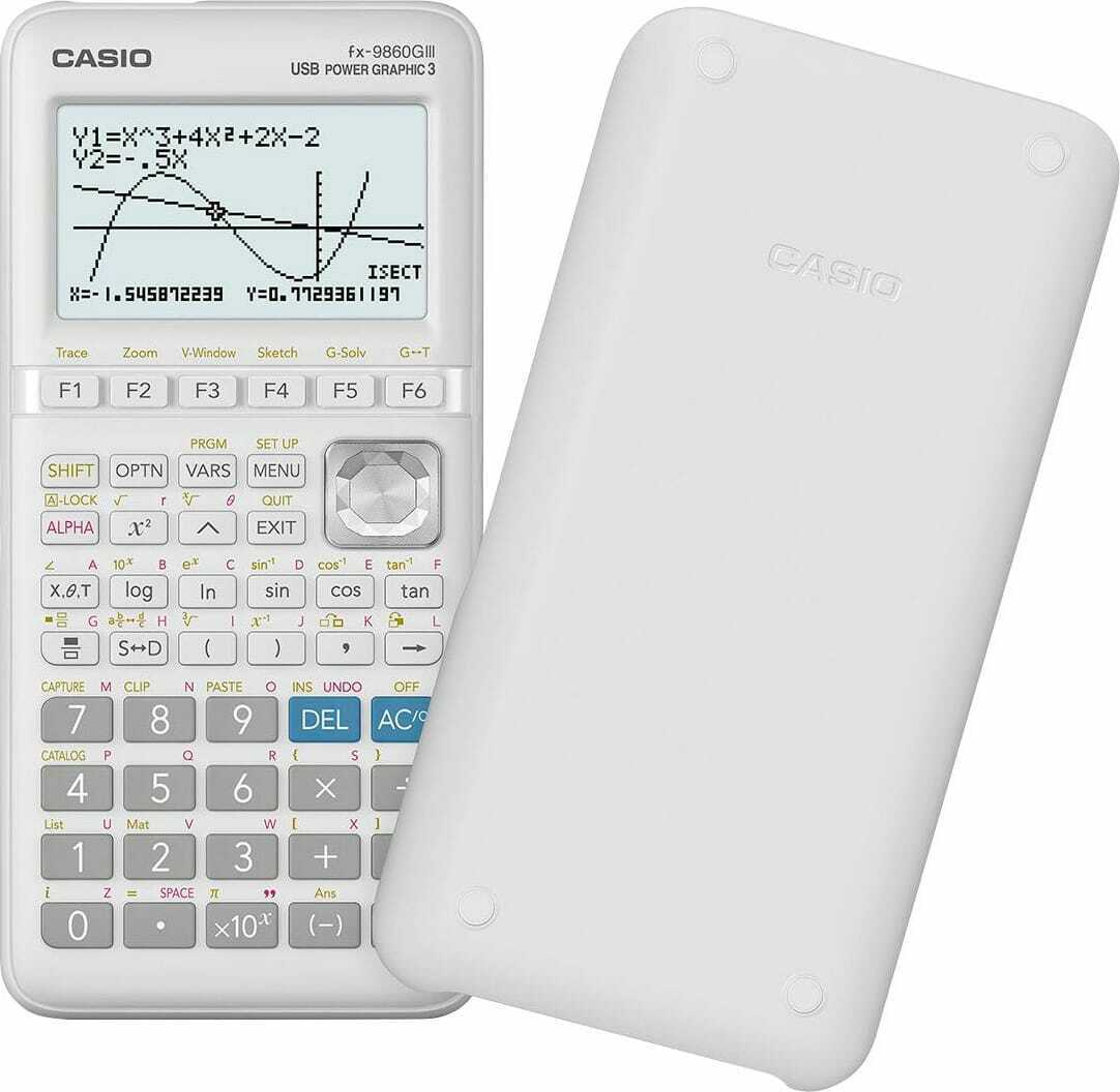Casio Calcolatrice Grafica Memoria 16 Mb Batteria Bianco FX-9860GIII