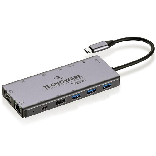 Hub 13 Porte Usb TypE-C - 13 In 1 Adapter - 2x Hdmi - 1x Usb 2.0, 3x Usb 3.0 - C